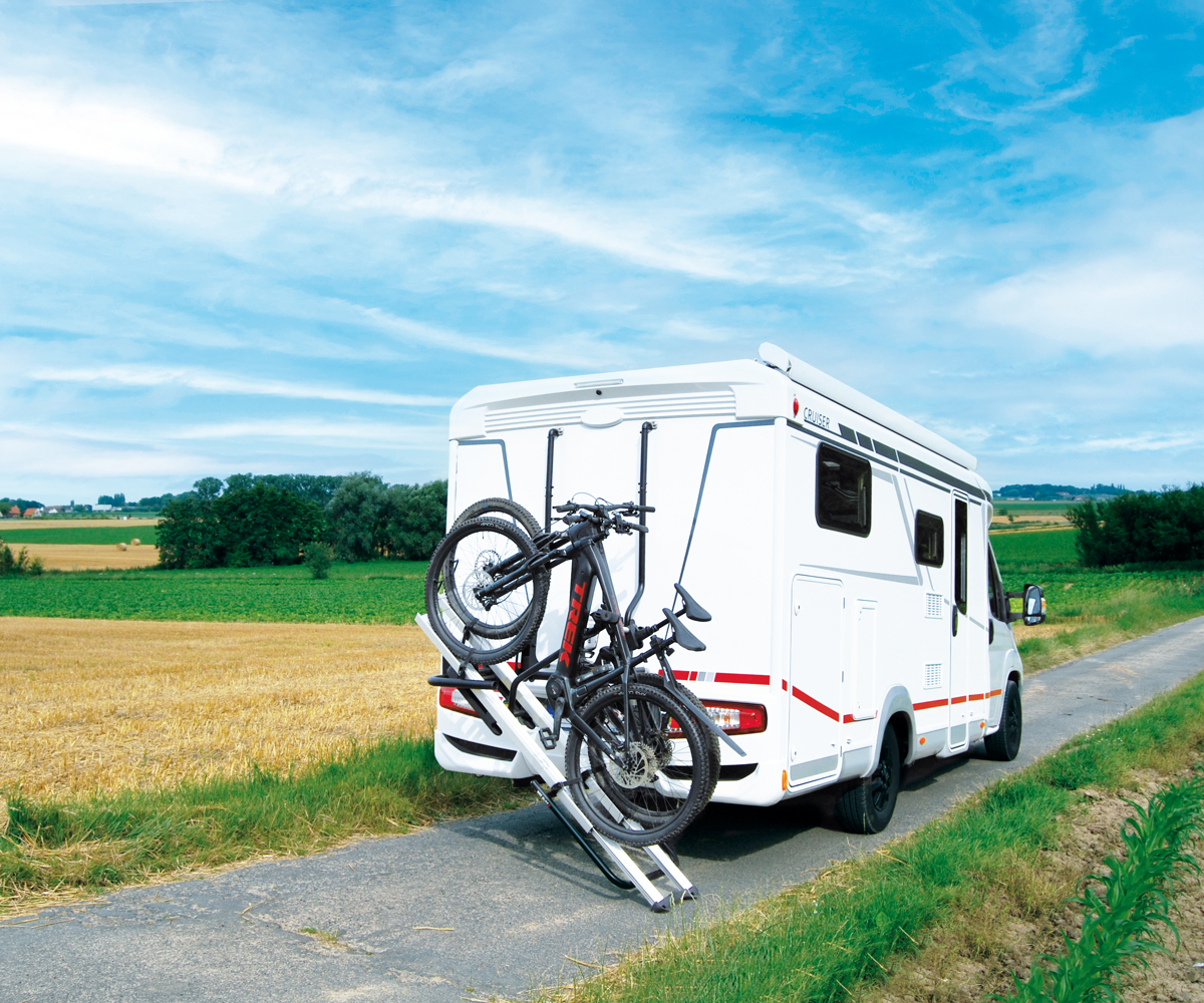 Motorhome bike rack best sale