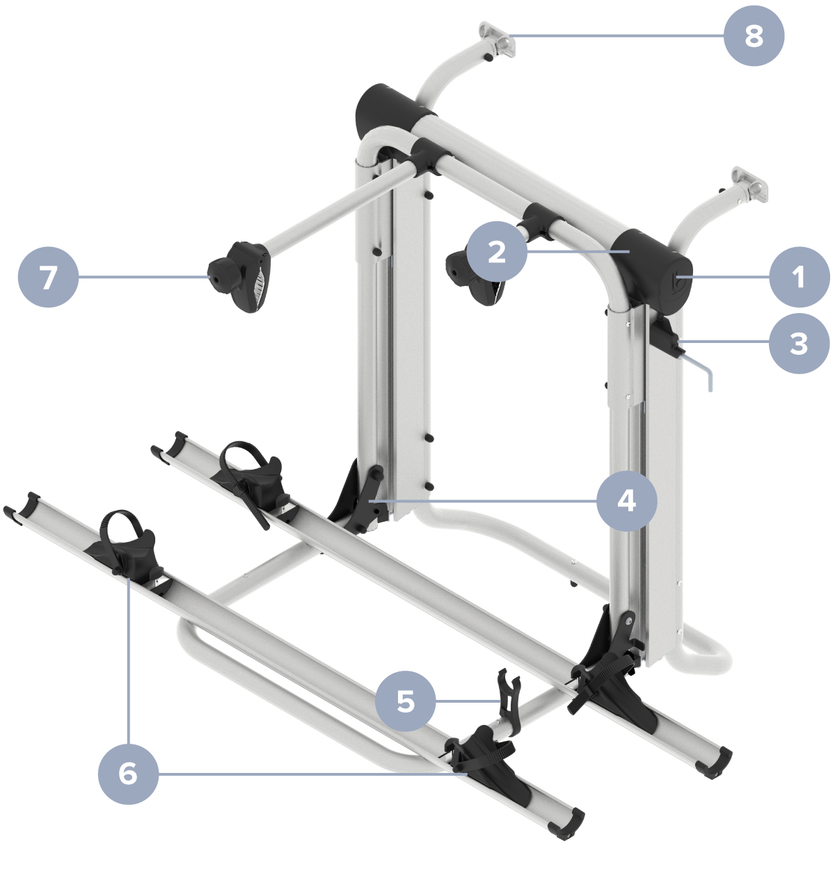 Porte-vélos Bike Lift électrique (2 à 3 vélos) pour camping-car - BR-Systems